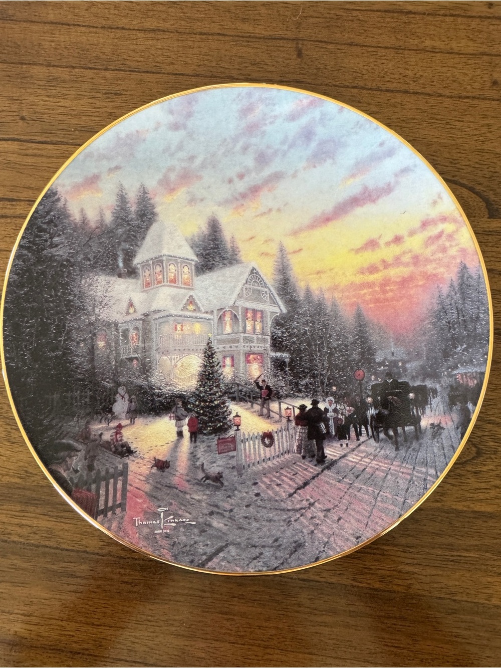Thomas Kinkade “The Magic of Christmas” Limited Edition Collector Plate – 1992